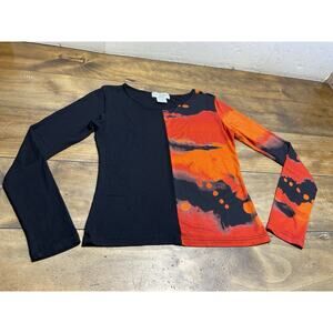 Ivan Grundahl Copenhagen Abstract Stretch Long Sleeve Top Size Small